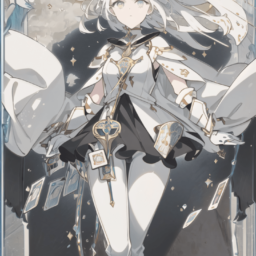 Anime tarot card: White wind and dust