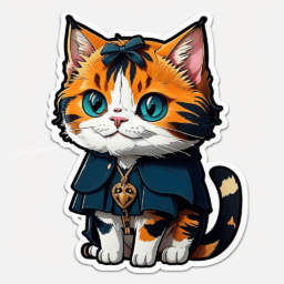 Sticker collection: D&D cats!